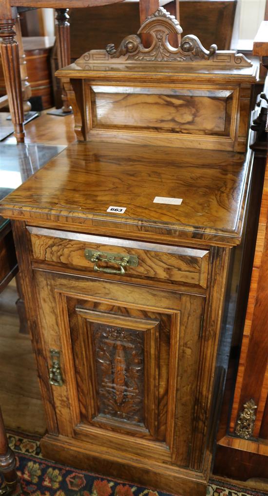 Small maple & Co walnut cabinet